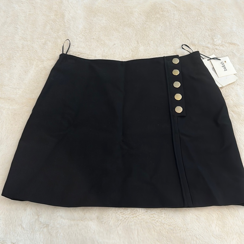 NWT ba&sh Mini black skirt with buttons. Size 3